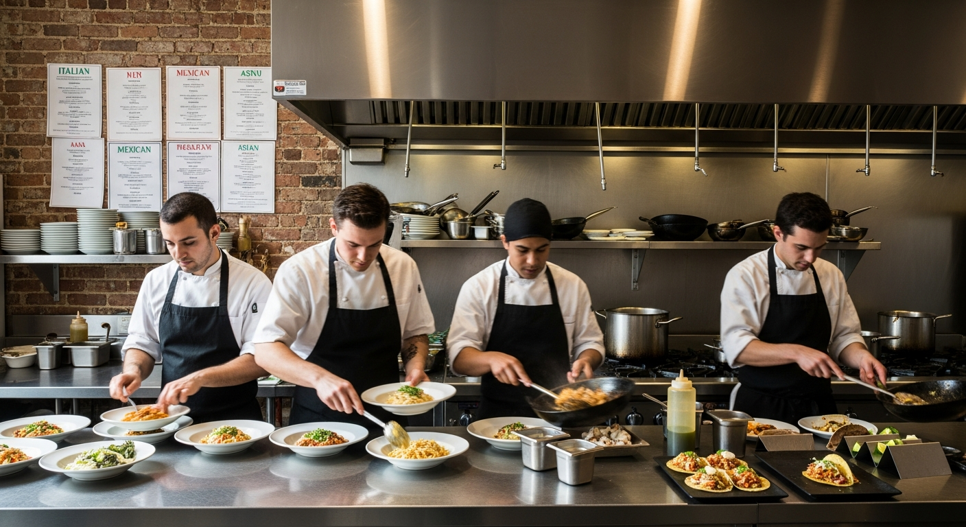 国内マルチブランド外食フランチャイズ - マルチブランド外食フランチャイズ、30ブランド・3,000店舗へのレシピ当日配信体制を構築